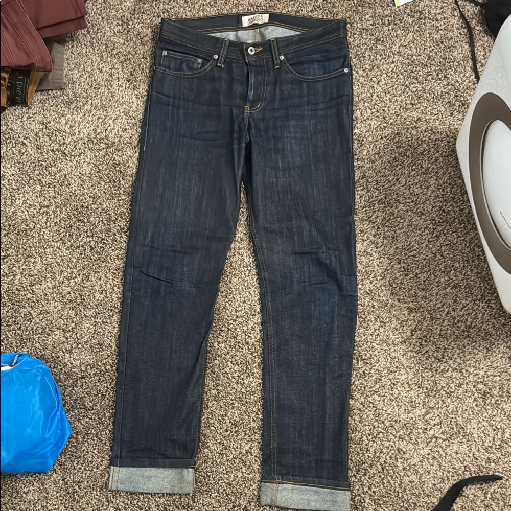 Naked & Famous Denim Blue Relaxed Jeans